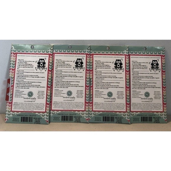 Lot Of 4 Styles Design ANIMATION CLEAR STAMPS Motion Crafts stamps - Picture 2 of 2